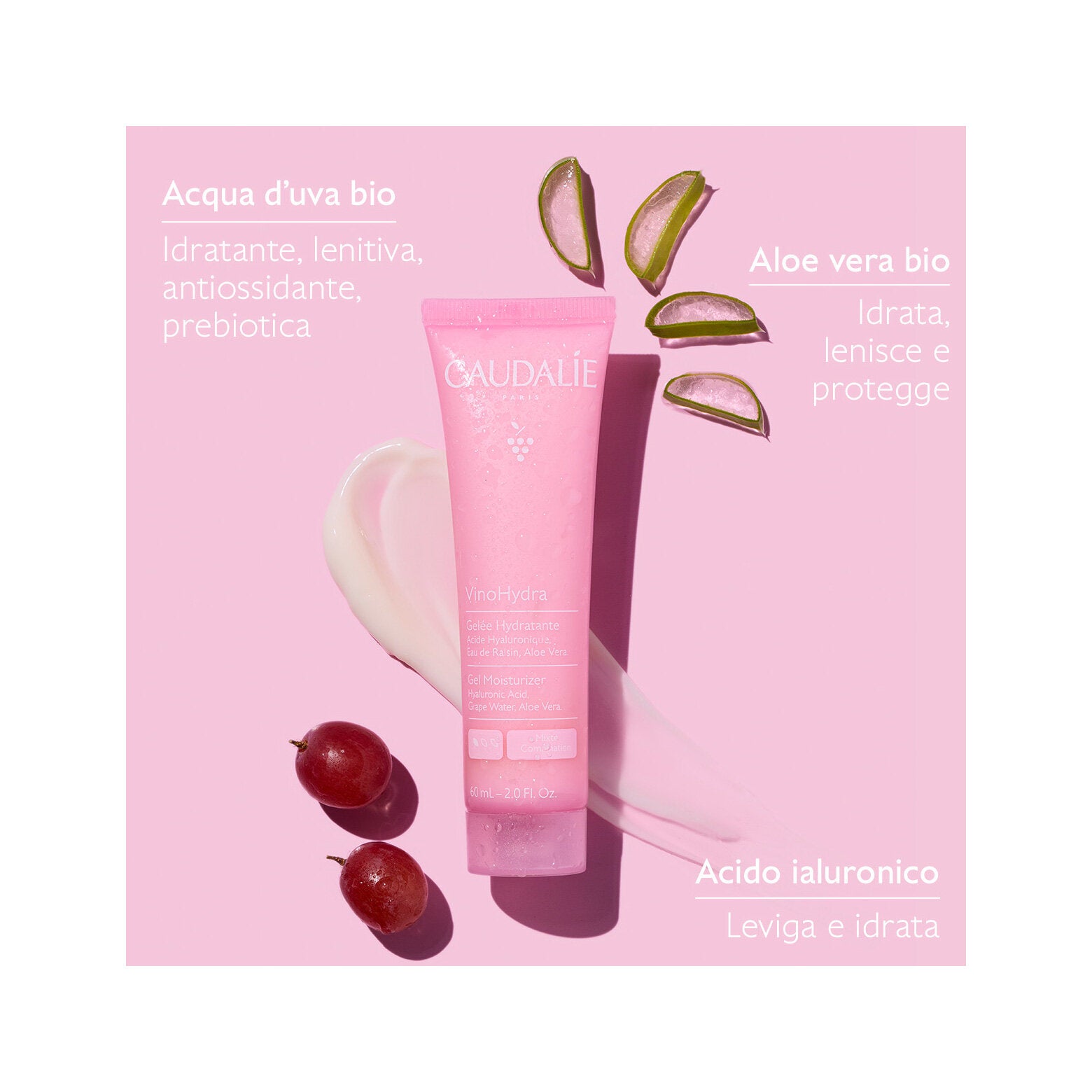Caudalie Vinohydra Gel Idratante Viso 60ml-2