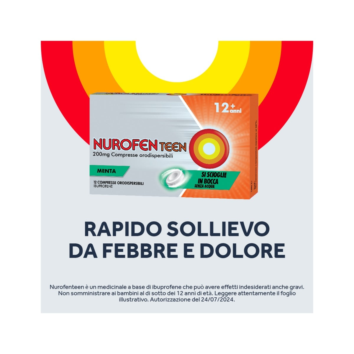 Nurofenteen 200mg Menta 12 compresse orodispersibili-12