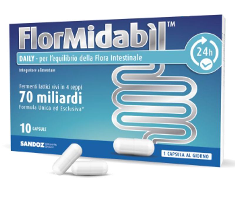Sandoz Flormidabil Daily equilibrio flora intestinale 10 capsule-1