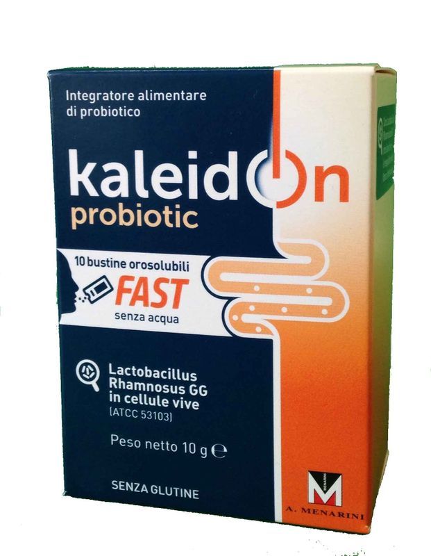 Kaleidon Probiotic Fast Gusto Bianco Naturale Riequilibrio Della Flora Intestinale 10 Bustine da 1g-1