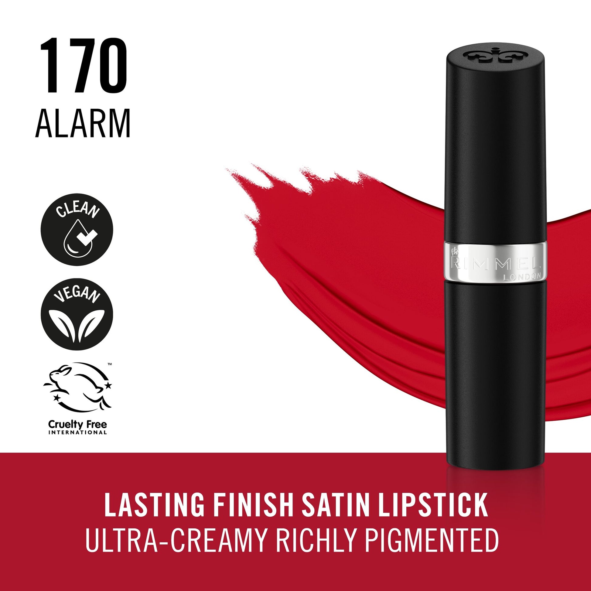 Rimmel Lasting Finish 170 Alarm Rossetto Satinato 4g-3