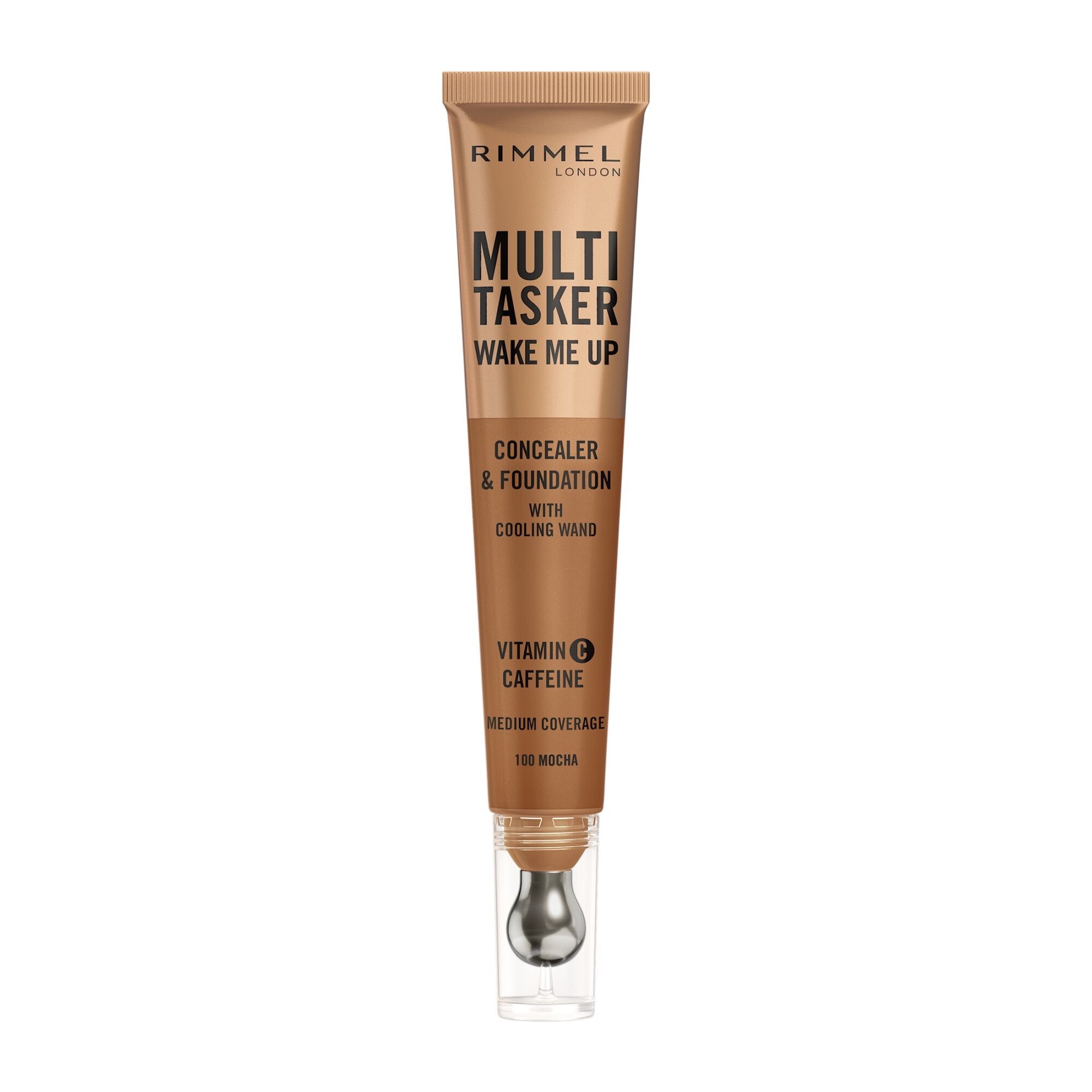 Rimmel Multi-tasker Wake Me Up Correttore & Fondotinta Formula Vegana 100 Mocha 20ml-1