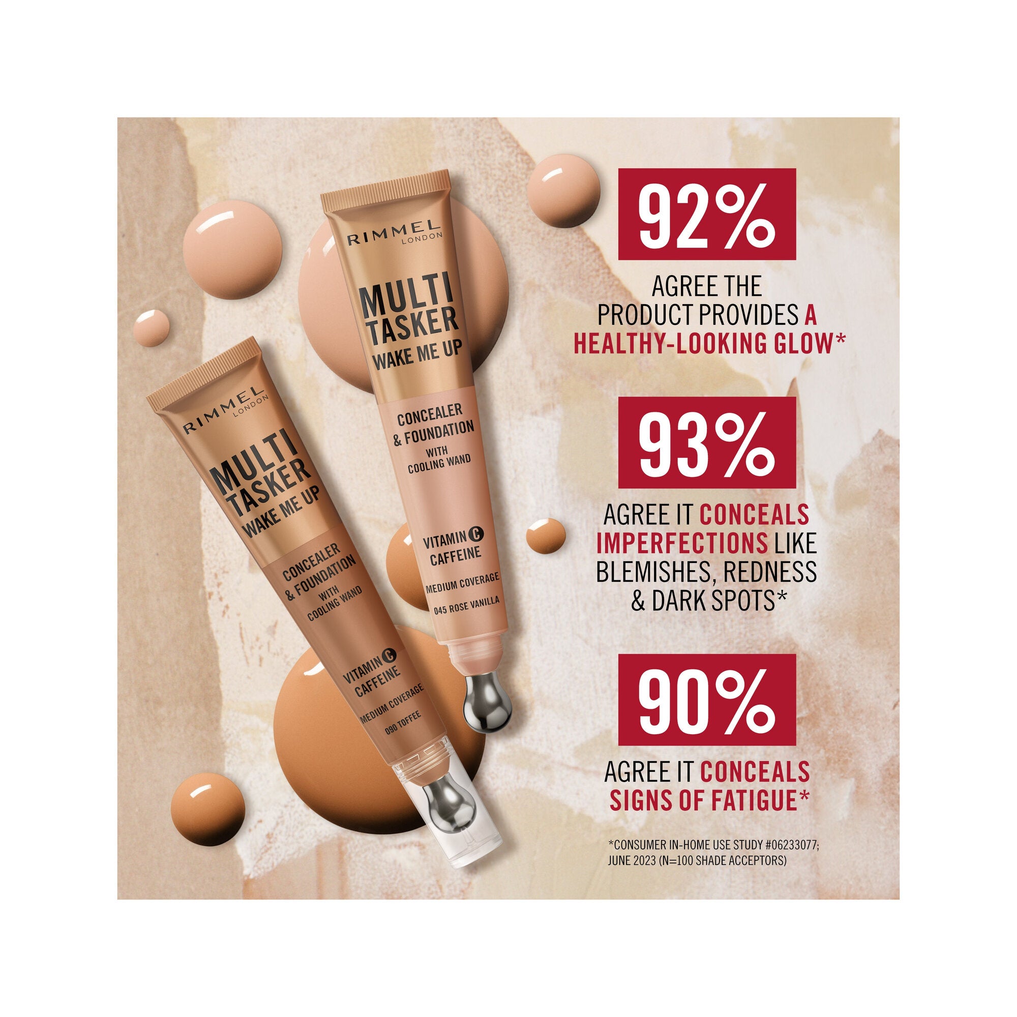 Rimmel Multi-tasker Wake Me Up Correttore & Fondotinta Formula Vegana 055 Classic Beige 20ml-4