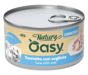Oasy Wet Cat Natury Cooking Broth Tonnetto con Sogliola Lattina 85 g