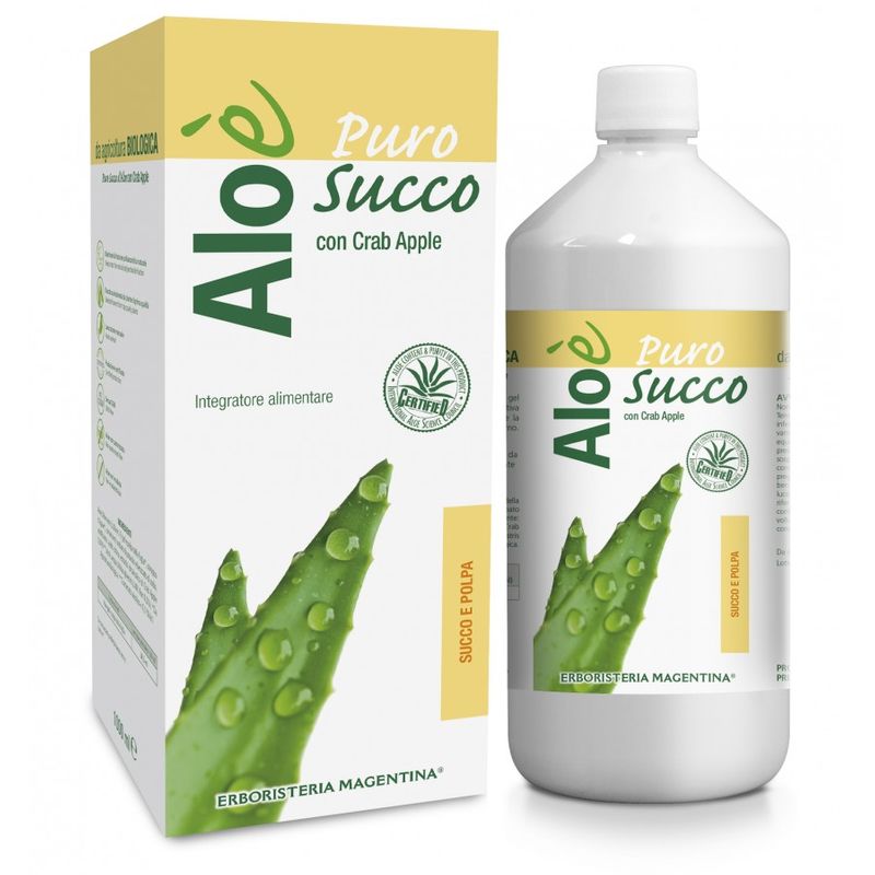 Erboristeria Magentina Aloe Puro Succo succo e polpa 1L-1