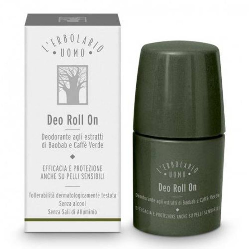 L'Erbolario Deo Roll Uomo Deodorante agli estratti di Baobab e Caffè Verde 50ml-1