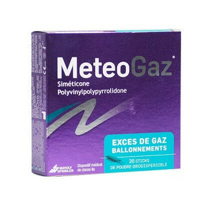 Meteogaz Polvere previene l'accumulo di gas e il gonfiore 20 stick-2