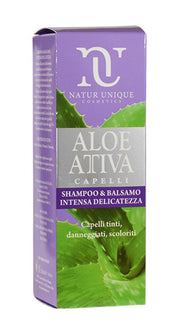 Natur Unique Aloe Attiva capelli Shampoo e Balsamo intensa delicatezza 250ml-1