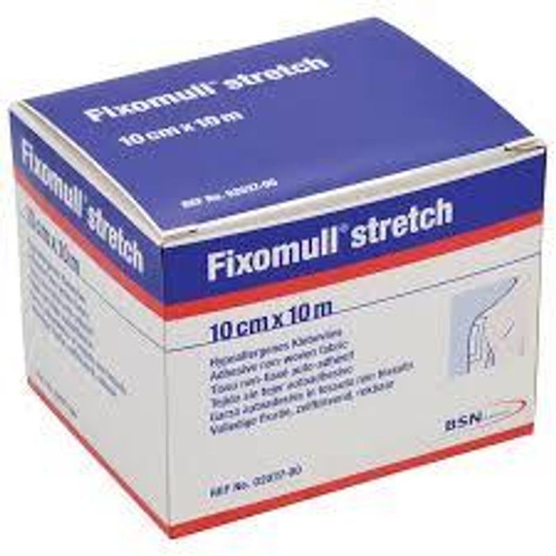 Fixomull Stretch Garza Autoadesiva morbida ed estendibile m10x10 cm-1