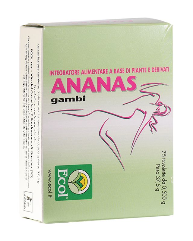 Ecol Ananas Gambi Integratore Alimentare forma fisica 75 tavolette da 0,500g-1