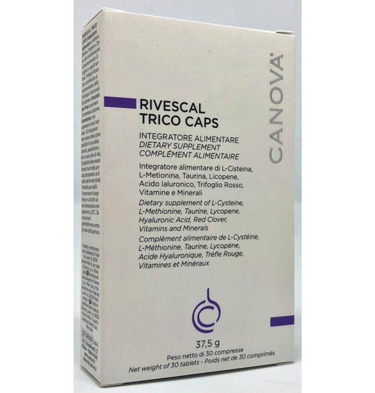 Canova Rivescal Trico Caps integratore alimentare per unghie e capelli 30 compresse-1