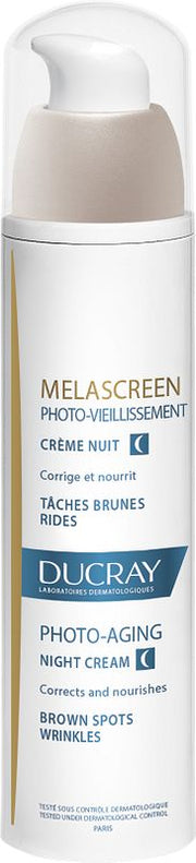 Ducray Melascreen Foto-invecchiamento crema notte macchie brune e le rughe 50ml-1