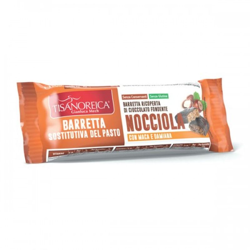 Tisanoreica Barretta Sostitutiva del Pasto ricoperta di cioccolato fondente e nocciola 60g-1