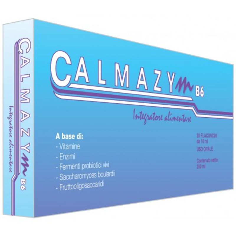 Calmazym B6 integratore alimentare per la flora intestinale 20 flaconcini 10ml-1