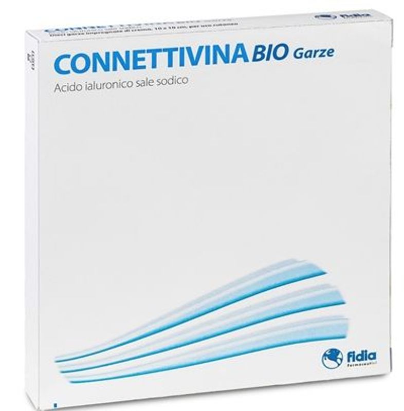 Connettivina Bio Garze 10x10cm per il trattamento di irritazioni cutanee e lesioni 10 pezzi-1
