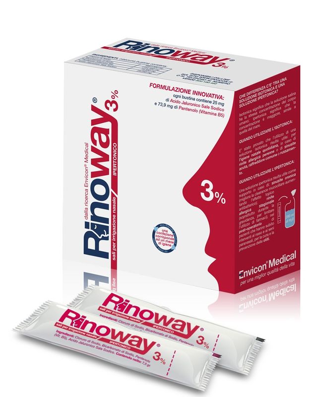 Rinoway 3% Sali Ipertonici per Irrigazione nasale 30 bustine-1