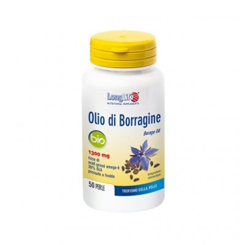 Longlife Olio Borragine Bio integratore alimentare utile per la pelle 50 perle-1