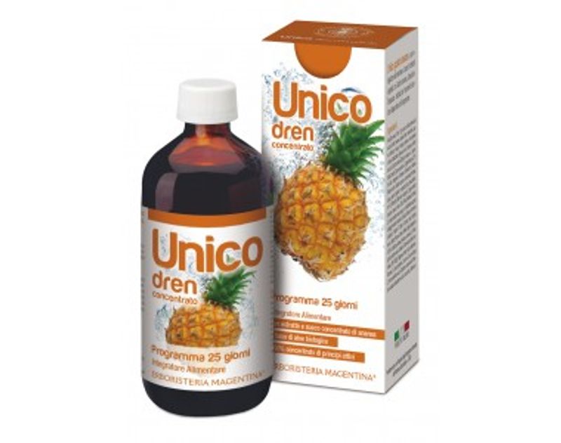 Erboristeria Magentina Unico Dren Concentrato Ananas integratore alimentare drenante 250ml-1