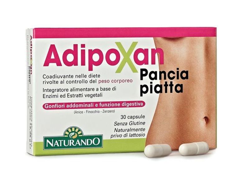 Adipoxan Pancia Piatta integratore alimentare per il controllo del peso corporeo 30 capsule-1