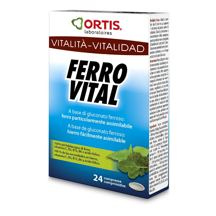 Ortis Ferro Vital Plus a base di ferro e vitamine 24 compresse-2