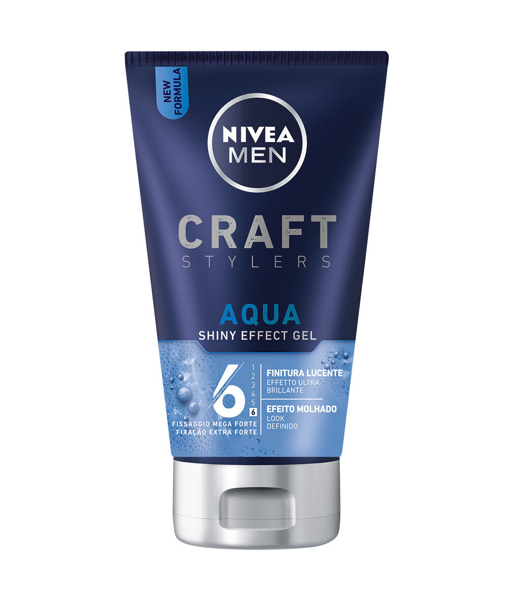 Nivea Craft Stylers Aqua Shiny Effect Gel Per La Cura Capelli Con Effetto Bagnato 150ml-1