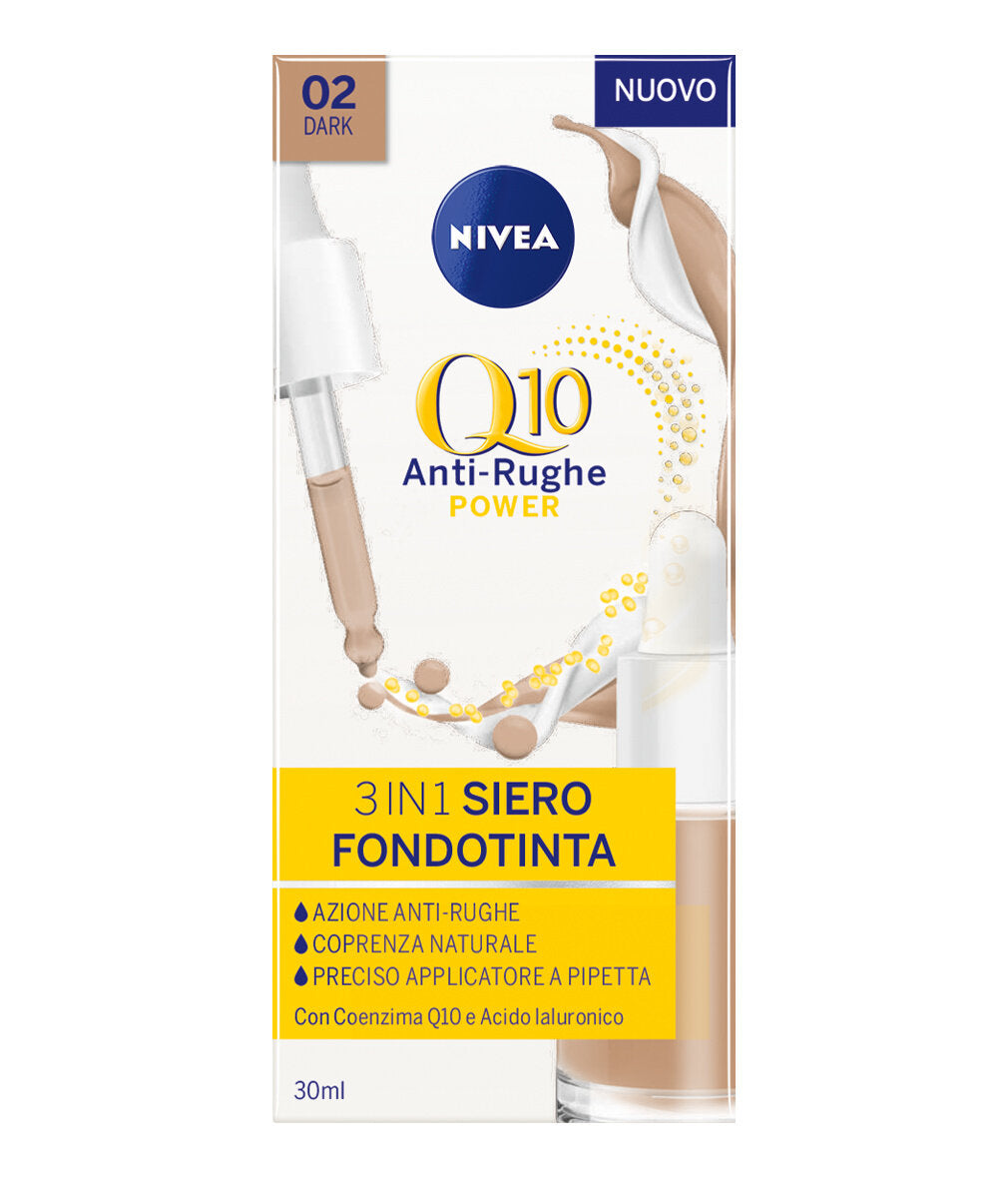 Nivea Face Q10 Antirughe Power 3In1 Siero Fondotinta Dark 30ml-2