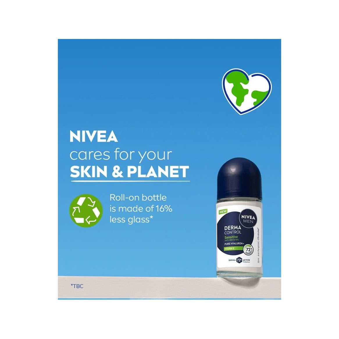 Nivea Men Derma Control Sensitive Deodorante Antitraspirante Roll-On 72H 50ml-6
