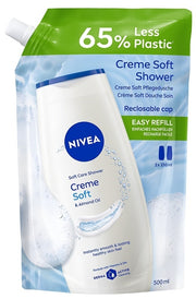 Nivea Bagnodoccia Creme Soft Bagnoschiuma Cremoso Con Olio Di Mandorla Delicato E Idratante Refill 500ml-1