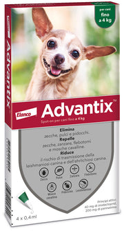 Advantix Spot-on per cani fino a 4kg 4 pipette (4 x 0,4ml)-2