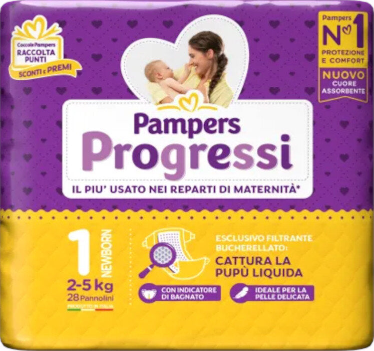 Pampers Progressi New Born Taglia 1 (2-5 Kg) 28 Pezzi-4
