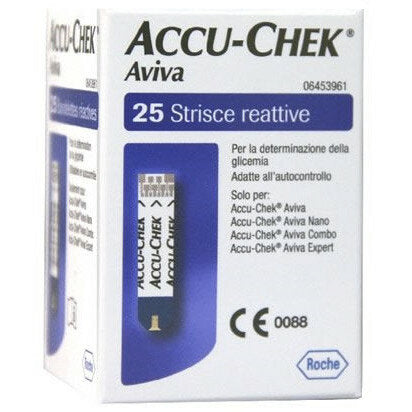 25 strisce reattive per Accu Chek Aviva-3