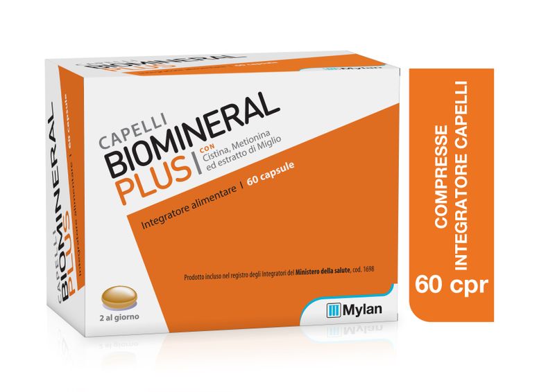 Biomineral Plus integratore alimentare per unghie e capelli 60 capsule-0