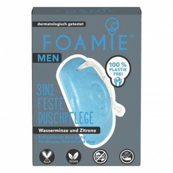 Foamie Men 3 In 1 Seas The Day Shampoo Docciaschiuma E Viso Solido 80g-1