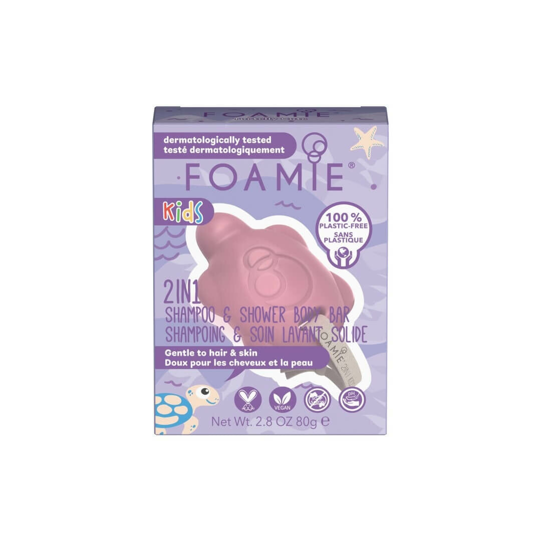 Foamie Kids 2 In 1 Shampoo E Docciaschiuma Solido Turtelly Cute 80g-1