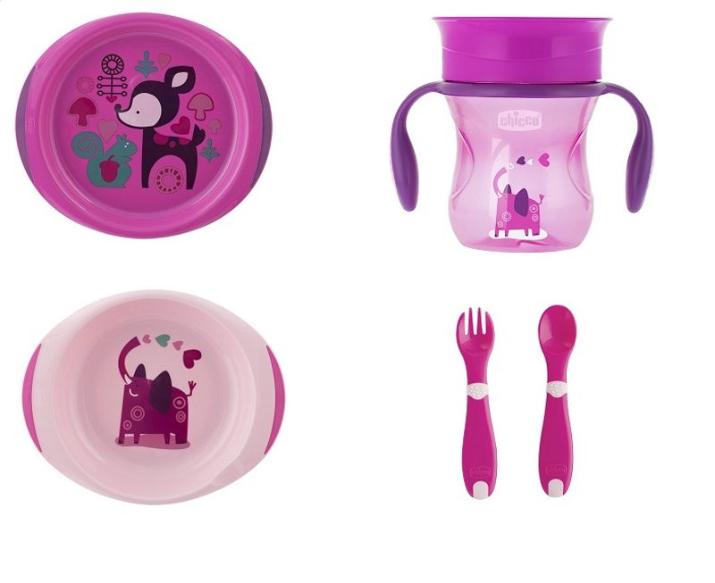 Chicco Set Pappa colore Rosa 12+ mesi-1
