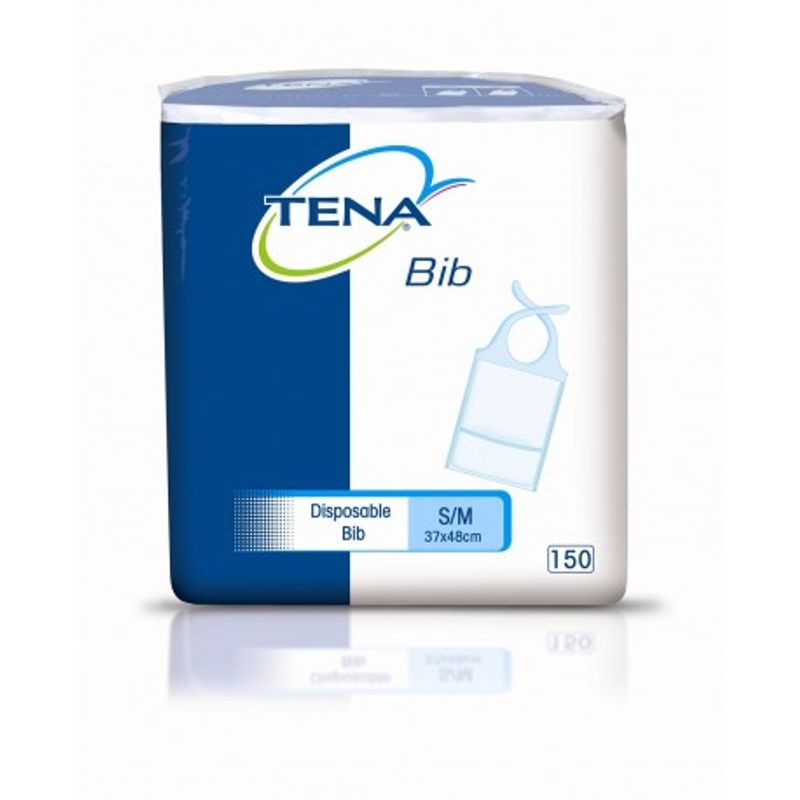 Tena Bib Bavaglia monouso con tasca contenitiva taglia S/M 150 pezzi-1