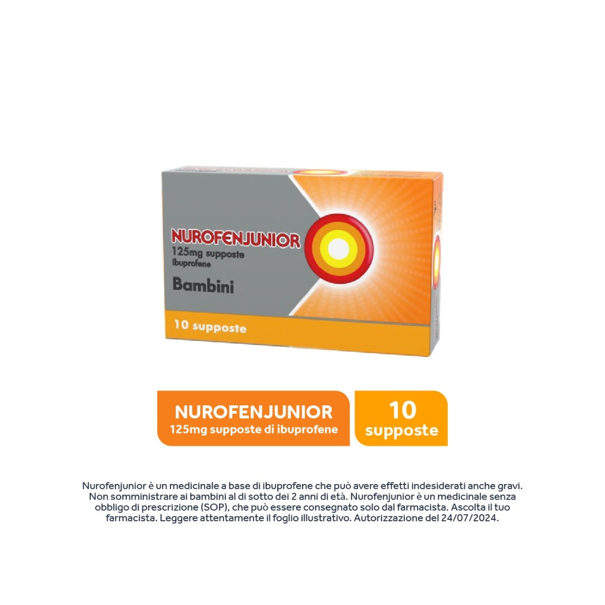 NurofenJunior 125mg Bambini 10 supposte-9