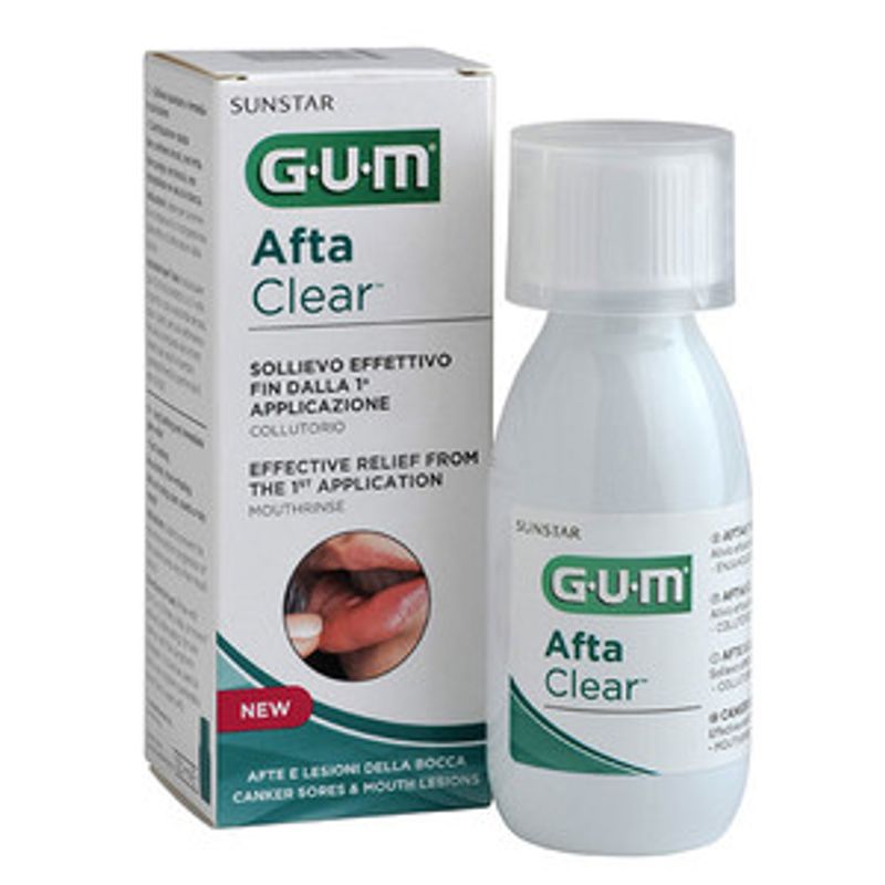 Gum Afta Clear Collutorio afte e lesioni della bocca 120ml-1