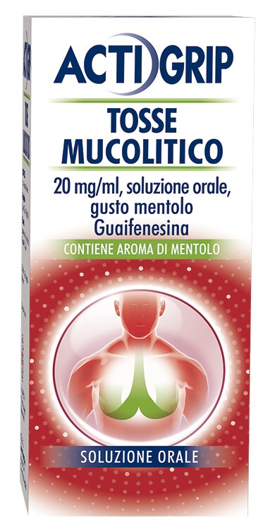 ActiGrip Tosse Mucolitico soluzione orale gusto mentolo 150ml-2