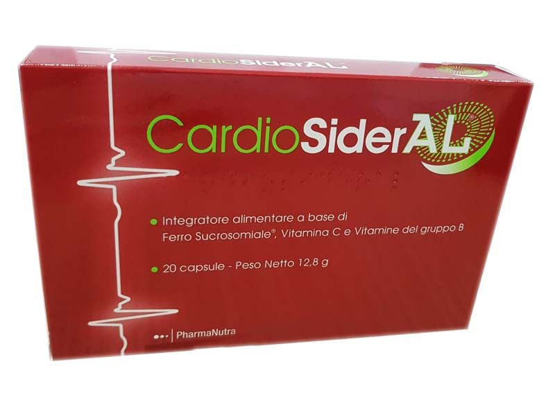 Cardiosideral integratore a base di Ferro Vitamina C e Vitamine gruppo B 20 capsule-0