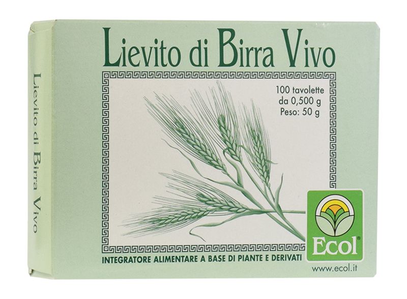 Ecol Lievito di Birra Vivo integratore alimentare utile in caso di diarrea 100 tavolette-1