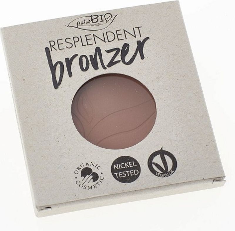 PuroBio Resplendent Bronzer Refill terra compatta 100% naturale n.05 marrone caldo-1