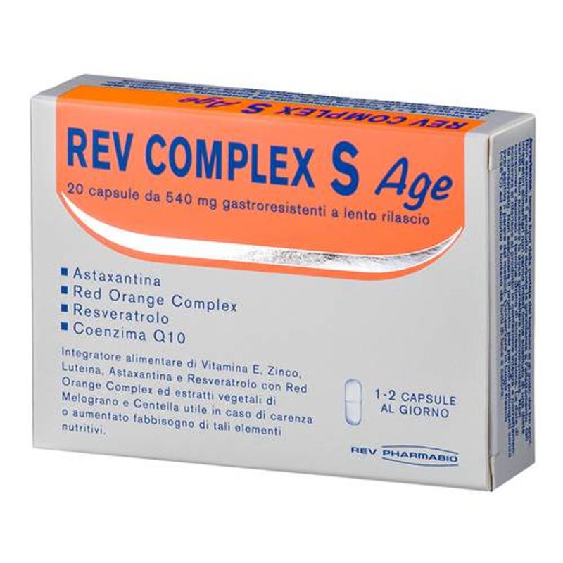 Rev Complex S Age integratore alimentare utile per il benessere della pelle 20 capsule-1
