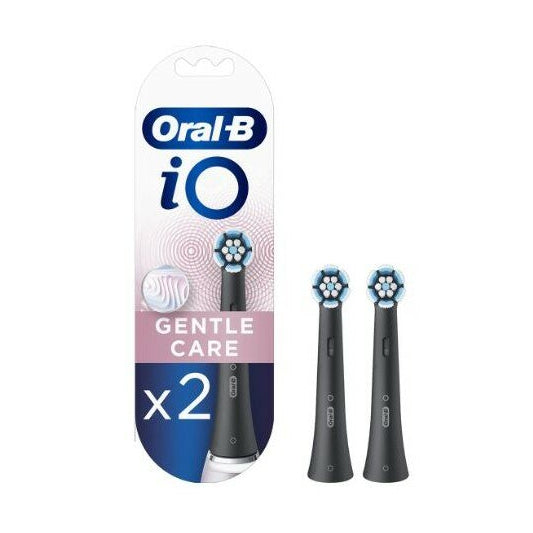 Oral-B iO Gentle Care Confezione da 2 Testine di Ricambio Nere-1
