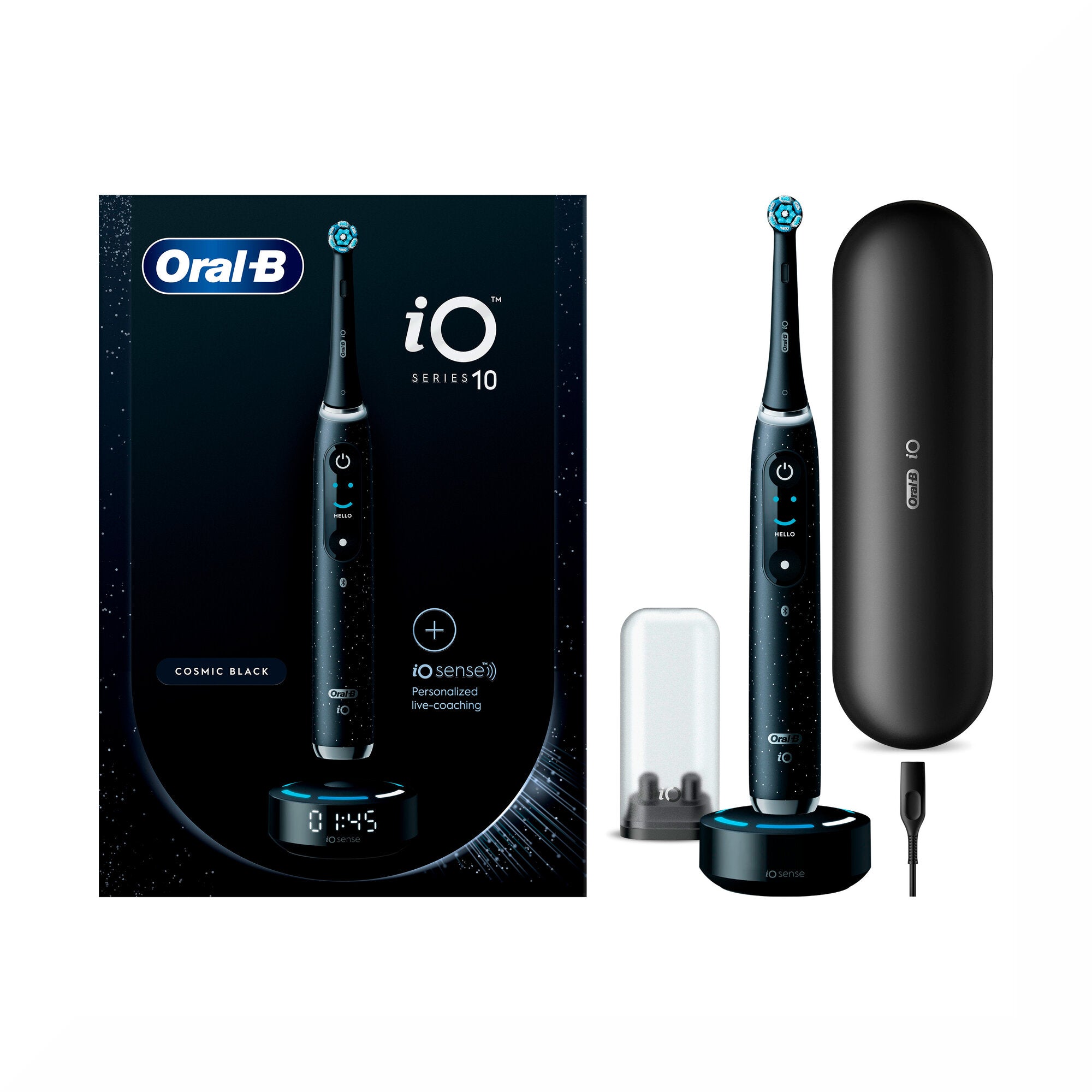 Oral-B Spazzolino Elettrico iO 10 Nero + 1 Testina + 1 Custodia + 1 Caricatore-1