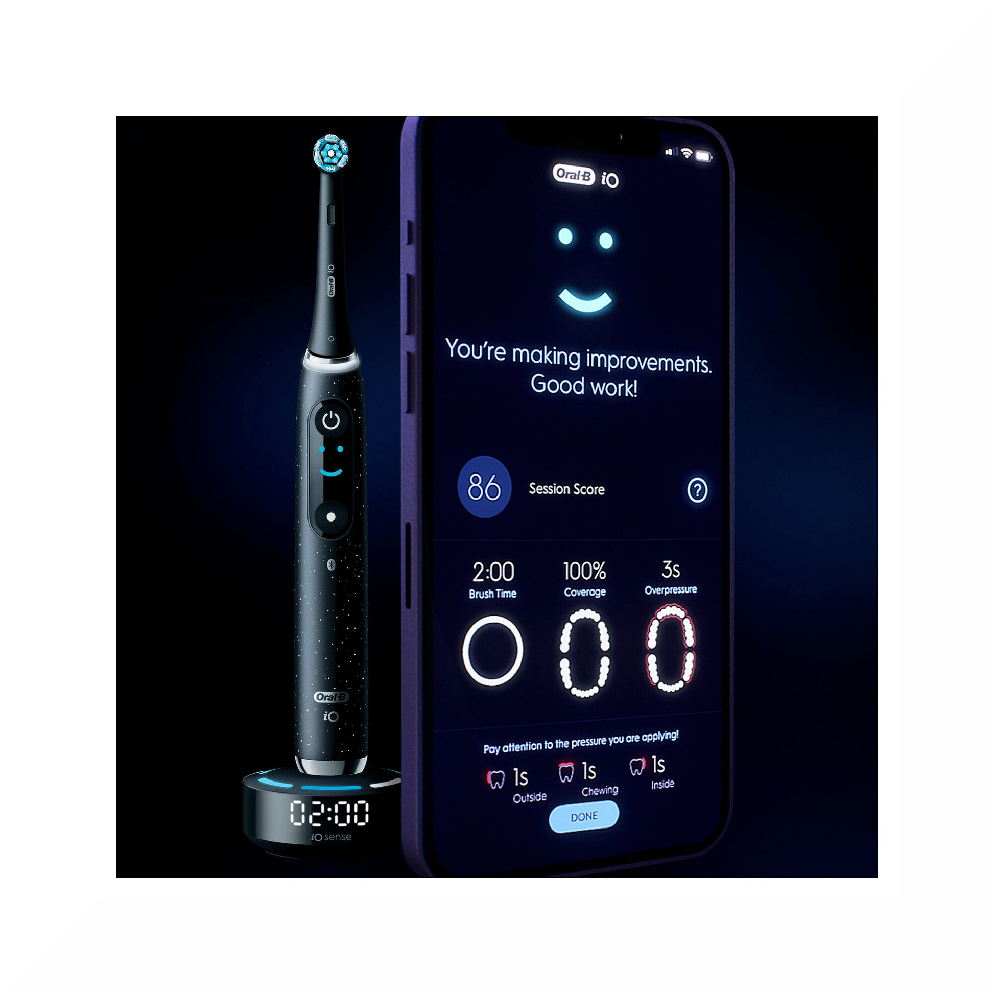 Oral-B Spazzolino Elettrico iO 10 Nero + 1 Testina + 1 Custodia + 1 Caricatore-4