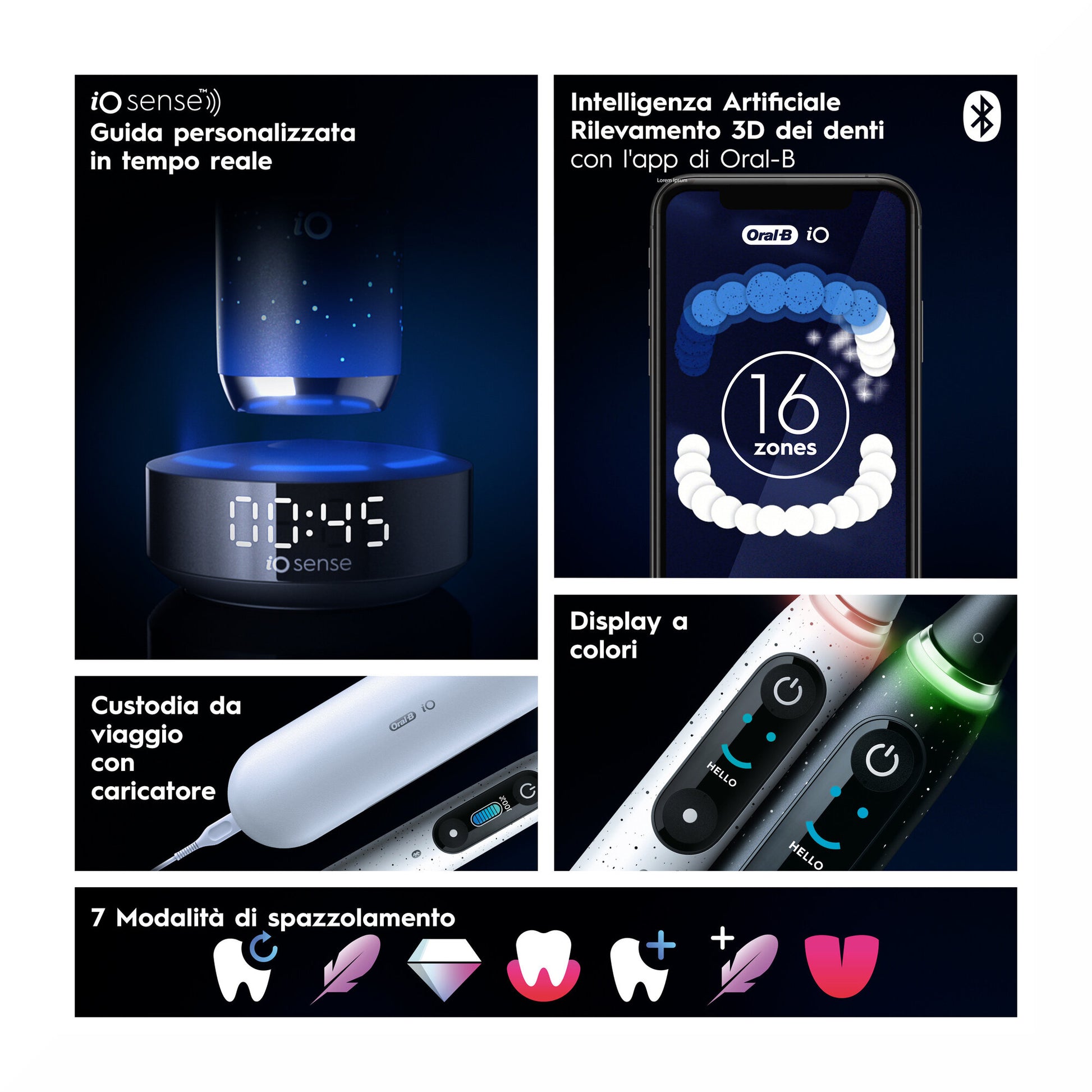 Oral-B Spazzolino Elettrico iO 10 Nero + 1 Testina + 1 Custodia + 1 Caricatore-9