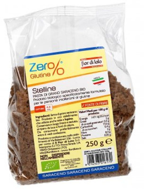 Fior di Loto Stelline pasta di grano saraceno bio senza glutine 250g-1
