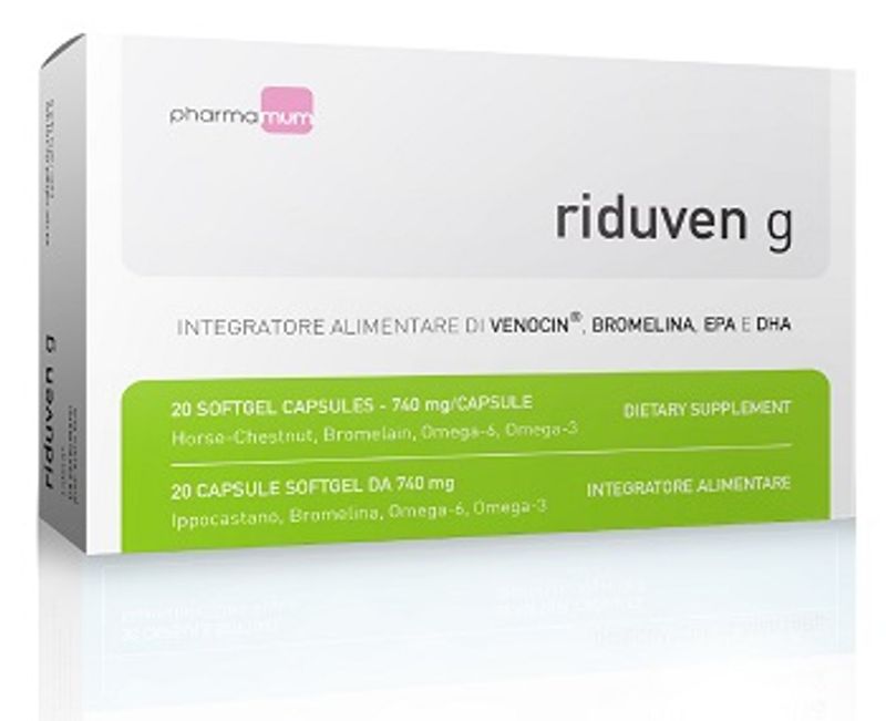 Riduven G integratore alimentare utile per il drenaggio e per il microcircolo 20 capsule-1