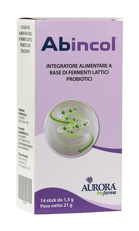 Abincol integratore di fermenti lattici probiotici 14 stick orosolubili-1